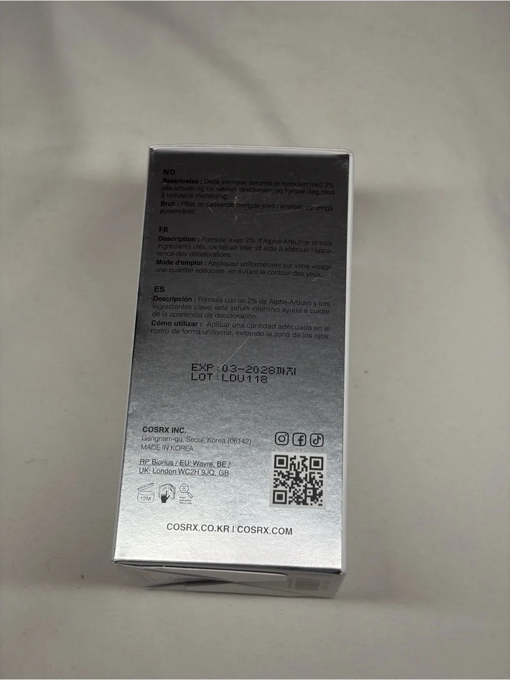 COSRX Alpha-Arbutin 2 Discoloration Care Serum — White